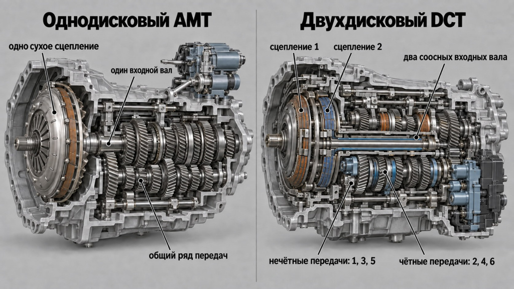 Отличия AMT и DCT