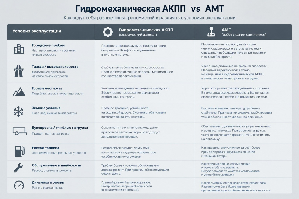 Как робот и автомат ведут себя в пробках
